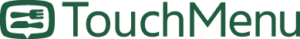 The logo of TouchMenu features a stylised icon resembling a wavy list or menu next to the text TouchMenu in a dark green font, perfectly capturing the convenience and efficiency that EPOS Systems bring to fast food takeaways.