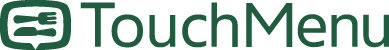 The logo of TouchMenu features a stylised icon resembling a wavy list or menu next to the text TouchMenu in a dark green font, perfectly capturing the convenience and efficiency that EPOS Systems bring to fast food takeaways.