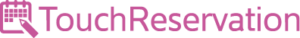 Logo for TouchReservation featuring a purple icon of a calendar with a stylised hand pointing, capturing the seamless connection between hotels and reservations. The text TouchReservation appears in matching purple, symbolising an intuitive EPOS system integration.
