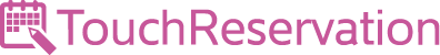 Logo for TouchReservation featuring a purple icon of a calendar with a stylised hand pointing, capturing the seamless connection between hotels and reservations. The text TouchReservation appears in matching purple, symbolising an intuitive EPOS system integration.