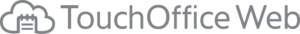Logo of TouchOffice Web, featuring a stylised cloud with an embedded spreadsheet icon on the left, followed by the text TouchOffice Web in a sleek, modern font. All elements are in a muted grey colour, representing innovative EPOS solutions.