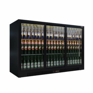 Triple Door Bottle Cooler – B Rated Sliding Door Commercial Back Bar Fridge 330 Litre